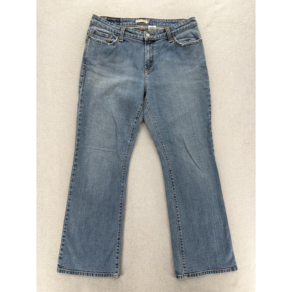 Vintage Levis 515 Bootcut Jeans Womens 16 Blue Medium Wash Stretch Denim Y2K